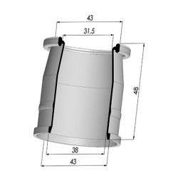 Membrane - Øext 43MM - Øint 38MM - H 48MM