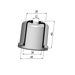 Membrane - Øext 44MM - Øint 36MM - H 40MM