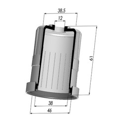 Membrane - Øext 46MM - Øint 38MM - H 61MM