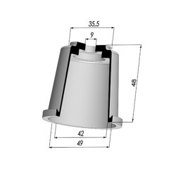 Membrane - Øext 49MM - Øint 42MM - H 48MM