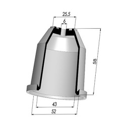 Membrane - Øext 52MM - Øint 43MM - H 58MM