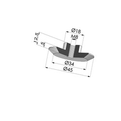 Écrou pour Ventouse 92 50