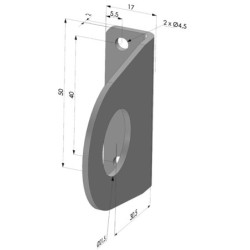 Bride de fixation pour buse de soufflage G1/2"