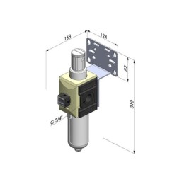 Filtre régulateur - 14000 l/mn - F 5µm