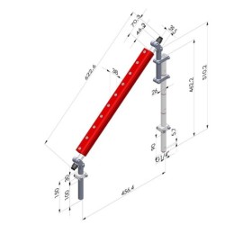 Kit de fixations tubulaire pour rideaux d'air série RA