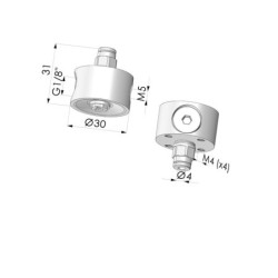 Ventouse à effet Bernoulli - Ø 30 mm