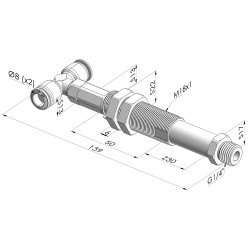 Ens. Ressort Série ER M14 - Z 30MM - Anti rotation - Raccord vide en T