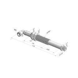 Ens. Ressort Série ER M14 - Z 50MM - Anti rotation - Raccord vide coudé