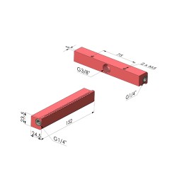 Buse de Soufflage à Jet Plat à 90° Série BJP - 3/8G