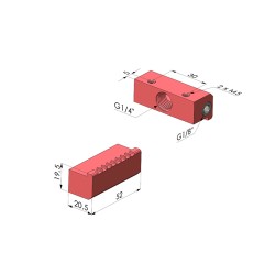 Buse de Soufflage à Jet Plat à 90° Série BJP - 1/4G