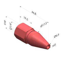 Buse de Soufflage à Jet Rond Série BS - 1/4G