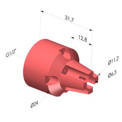 Buse de Soufflage à Jet Rond Série BS - G1/2"