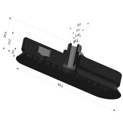 Ventouse Oblongue Série 4OF 85x23mm M18