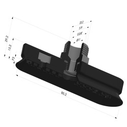 Ventouse Oblongue Série 4OF 85x23mm M38