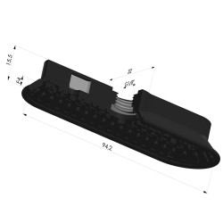 Ventouse Oblongue Série 4OF 94x32mm