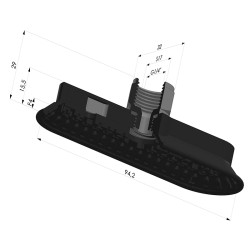 Ventouse Oblongue Série 4OF 94x32mm F14