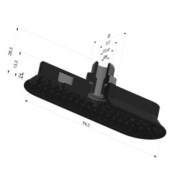 Ventouse Oblongue Série 4OF 94x32mm M14