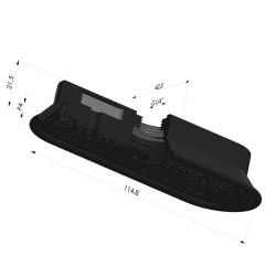 Ventouse Oblongue Série 4OF 115x43mm