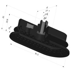 Ventouse Oblongue 1.5 Soufflets Série 4R 81.5x41.7 mm
