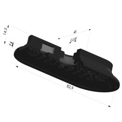 Ventouse Oblongue Série 4RP 83x40MM