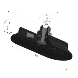 Ventouse Oblongue Série 4RP 83x40MM