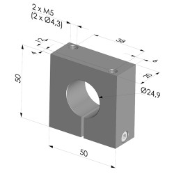 Flange de fixação para venturis da série VCR
