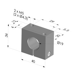 Flange de fixação para venturis da série VCR