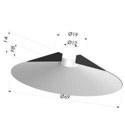 Ventouse Plate Série 7 Ø 69MM