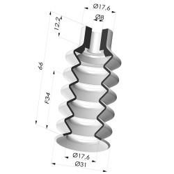 Ventouse 5.5 Soufflets Série 8 Ø 31MM