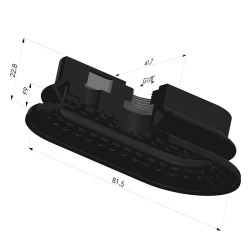 Ventouse Oblongue 1.5 Soufflets Série 4R 81.5x41.7 mm
