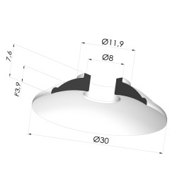 Ventouse Plate Série 5 Ø 30MM