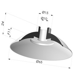 Ventouse Plate Série 5 Ø 65MM