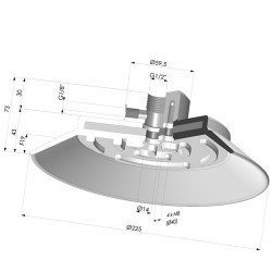 Ventouse plate série PFTF Ø 225 mm