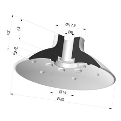 Ventouse Plate Série VPC Ø 60MM