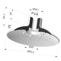 Ventouse Plate Série VPC Ø 95.4MM