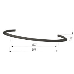 Anneau pour MEM 83x77x2.5 - Øext 83MM